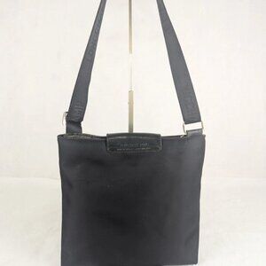 Authentic Unisex Longchamp Shoulder Bag Black Nylon/Leather Bag - FAST SHIPPING